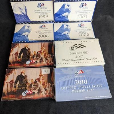 TN45  8 Miscellaneous Proof Sets 
