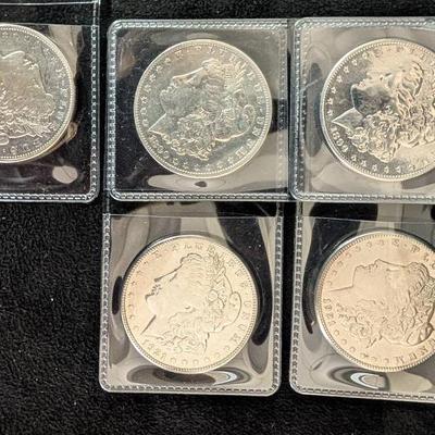 TN65 5 Morgan Silver Dollars 