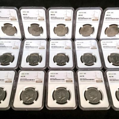 TN73 Graded NGC Kennedy Halves
