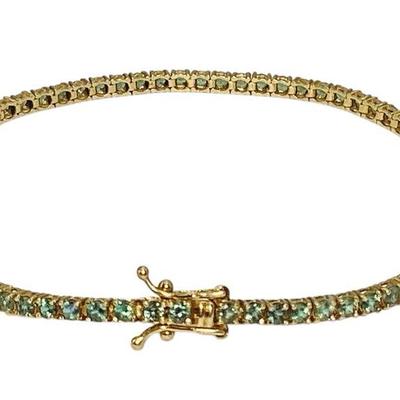 TN308 NAGL Certified 18k Gold Alexandrite Bracelet 