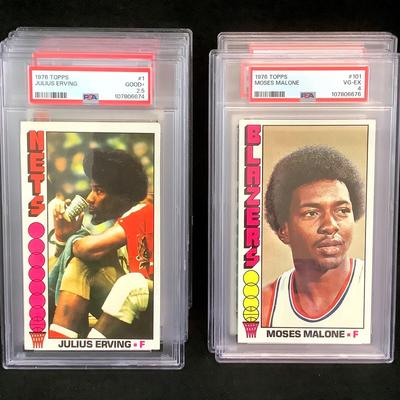 TN48 Nine PSA Large Basketball 1976 Topps Cards
