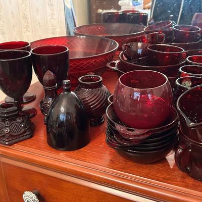 Ruby Red Depression Glassware
