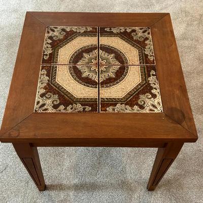 MCM Teak Tile Side Table 