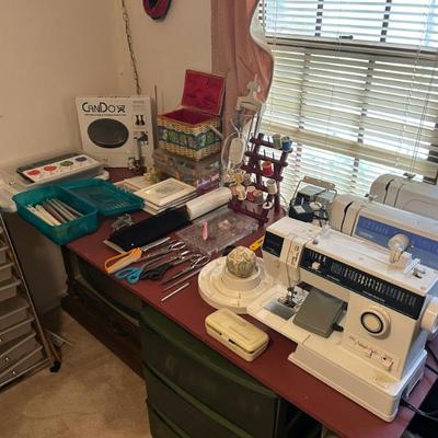 Multiple Sewing Machines and Sewing Accessories 