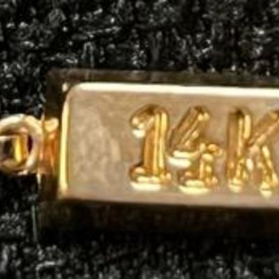 14k Yellow Gold Bar Pendant – Petite & Powerful (#1)