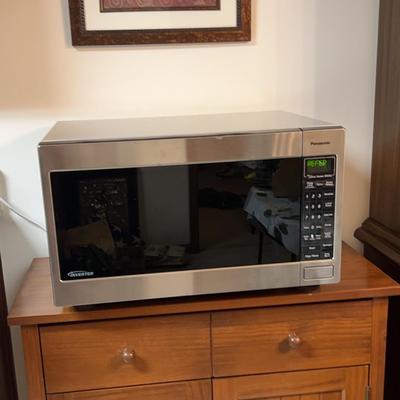 Panasonic Microwave, Stand, And Picture