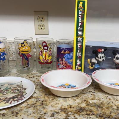 Mickey And Minnie Salt And Pepper Shakers; McDonald’s Cups And More