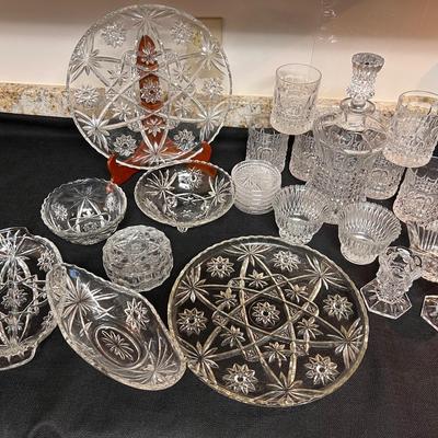 Anchor Hocking “Star Of David” & Gorham “Fairfax” Glass Mixed Lot