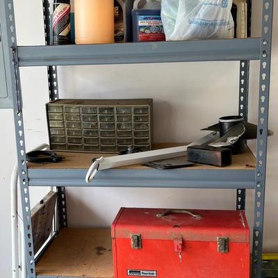 5-Tier Metal Garage Shelf – With Tools, Fluids & a Touch of Mystery