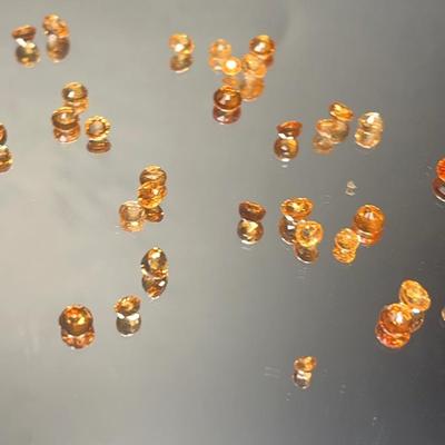 Spessartite - Small Round Sizes up to 2mm 10.0 CTW - Rust Gold Color