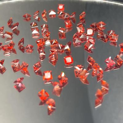 Garnet Princess Cuts 4mm 29.45 CTTW - Red Brown Rust Unique Color