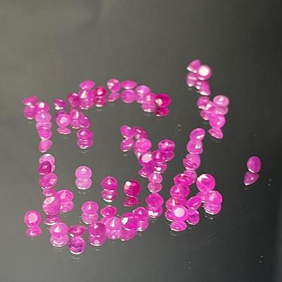Ruby Round Parcel 10.10 CTTW 2mm, Light to Mid-Pink 