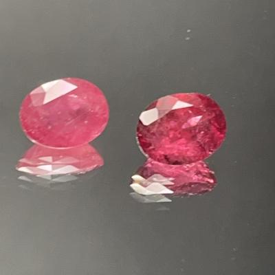 Ruby Ovals 8x6mm 5.20 CTTW - Two Pink Tones