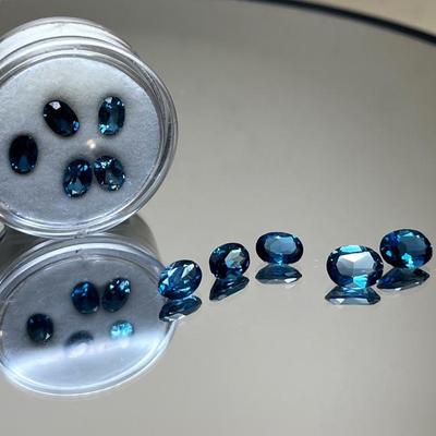 London Blue Topaz Ovals CTTW 8x4mm 2.75 CT, 6x4mm 2.80 CT, 4x2mm 2.60 CT  