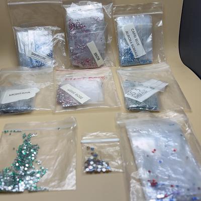 Flatback Rhinestones for Crafting -Sapphire, Rose, Capri Blue, Montana, Light Rose, Emerald