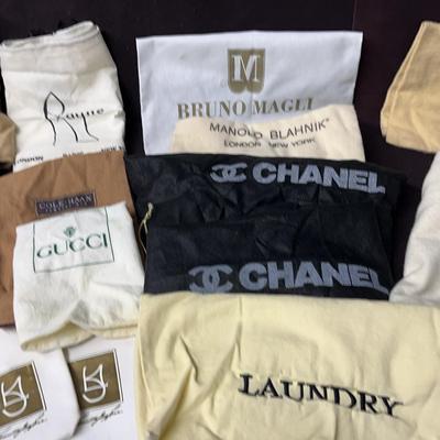 Designer Shoes and Bags Dust Bags, 17 Pcs - Gucci, Chanel, Mark Cross