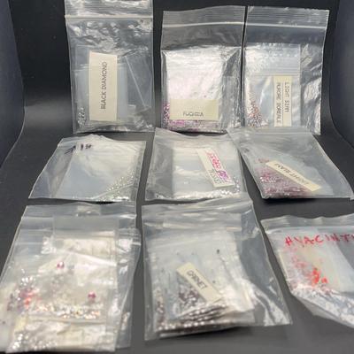 Flatback Rhinestones for Crafting - Black Diamond, Fuschia, Light Siam, Crystal, Garnet 