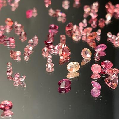 Pink Tourmaline  12.80 CTTW, Mixed Sizes and Shapes - Various Shades of Pink 