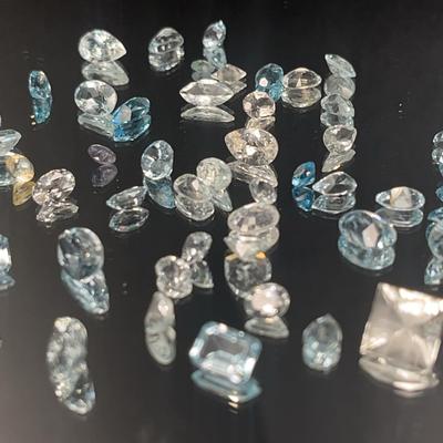 Topaz - Mixed Sizes and Shapes - Faceted 32.0 CTTW - Shades of Blue To White