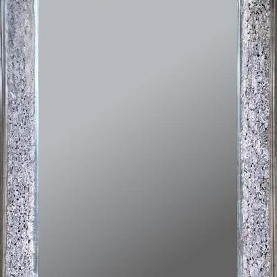DRIFTWOOD ENCASED IN ACRYLIC MIRROR | Wall mirror with wood pieces encased in an epoxy frame Dimensions: h. 40 x w. 30 x d. 1 in
