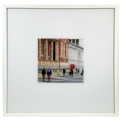 Framed Street Photograph | Victoria & Albert Museum, London | Color photograph or reproduction of a London street scene. 10 x 10 in.,...