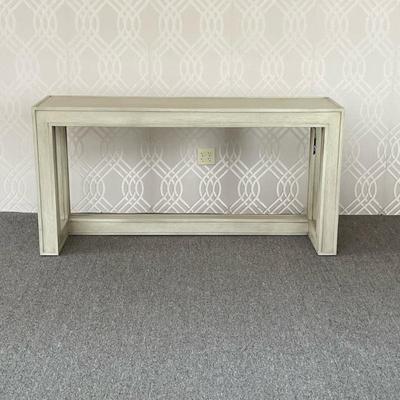 CONTEMPORARY WOOD OPEN CONSOLE TABLE | Rectangular console table with an open base design, finished in a lightwash neutral tone, ideal...
