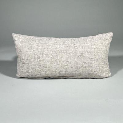 Small Gray Throw Pillow | Bolster pillow for couch or bed. Pillowcase has zipper and is brand new.- h. 9 x l. 19 in
