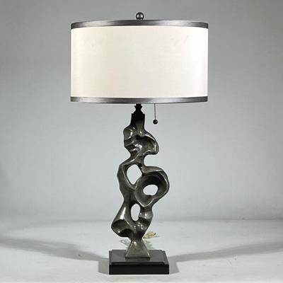 CRESTVIEW COLLECTION PRYOR TABLE LAMP | Possibly Theodore Alexander - having an openwork base supporting a round shade - h. 24 x w. 7 x...
