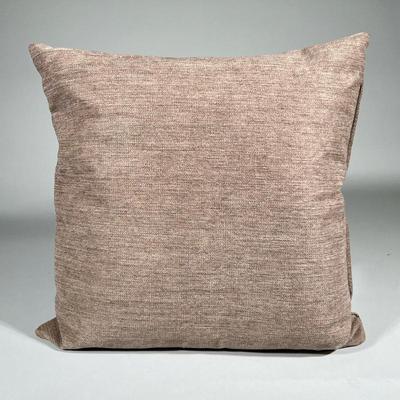 Square Light Brown Throw Pillow | Pillow case is made of soft fabric, has a zipper and is brand new. Dimensions: h. 20 x l. 20 in
