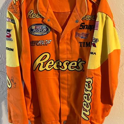 Signed Vintage XL Team Reese's NASCAR Racing Jacket 