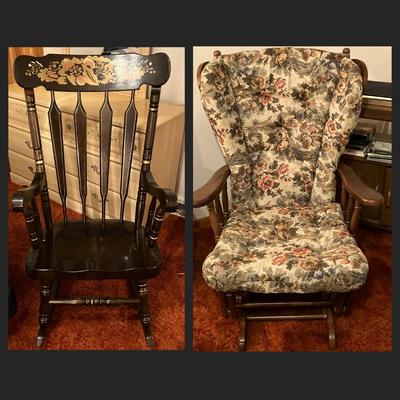 Vintage Rocking Chair and Glider