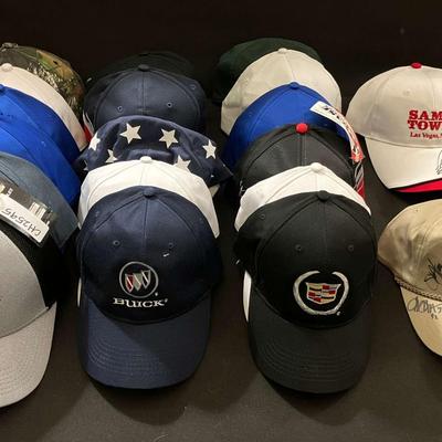 Branded Baseball Caps (Most Look New) and 2 Signed Hats (NASCAR?)
