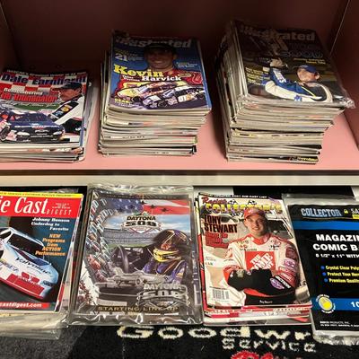 Large Collection of Nascar Illustrated and Other Racing Magazines (Late 90s/Early 2000s)