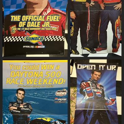 4 NASCAR Cardboard Cutouts/ Advertising