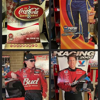 4 Lifesize NASCAR Cardboard Cutouts (Gordon, Dale Earnhardt Jr, Benson, and Waltrip)