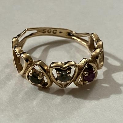14K Heart Ring