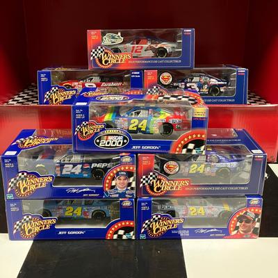 8 Winner's Circle 1:24 Scale NASCAR Diecast Cars (Jeff Gordon, Jeremy Mayfield, Dale Earnhardt Jr)