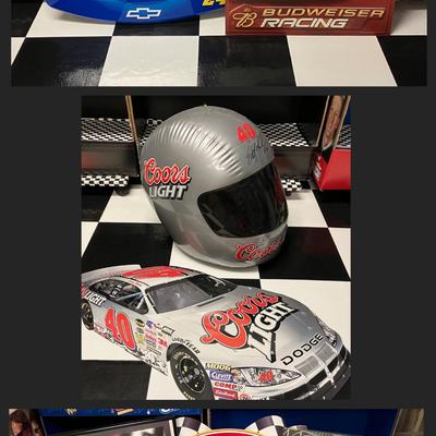 NASCAR Signs/Posters and Coors Light Inflatable Helmet