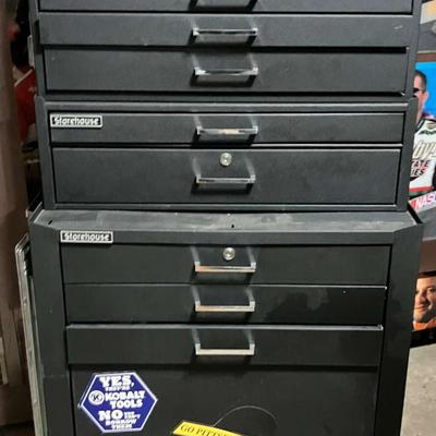 Storehouse Rolling Tool Cabinet with Contents