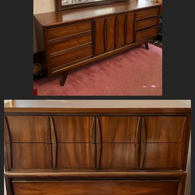 Midcentury Bedroom Dresser and Tall Chest Custom Made for Jerry Kitman's Fine Furniture