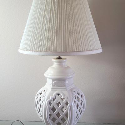 White Ceramic Lamp #1