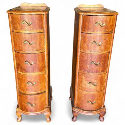 French Provincial Bow-Front Lingerie Chests