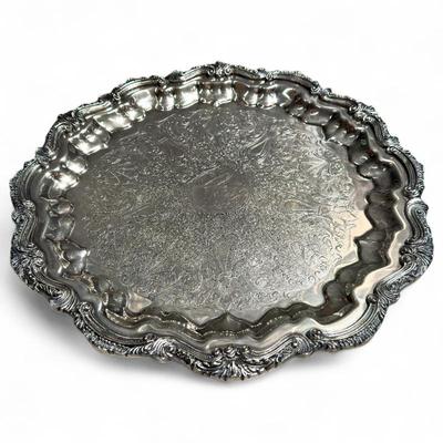 Sale Photo Thumbnail #136: English Silver Mfg Co. Silver-Plated Scallop Tray