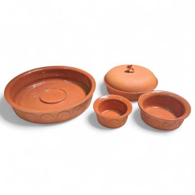 Sale Photo Thumbnail #157: Five-Piece Clay Earthenware Steamer Set