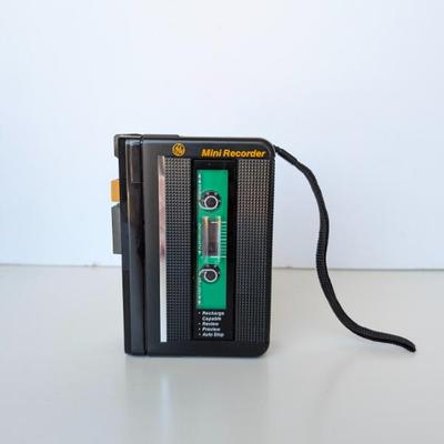 Sale Photo Thumbnail #184: Vintage General Electric Black Mini Cassette Recorder