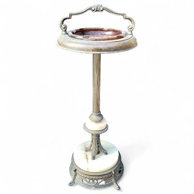 Sale Photo Thumbnail #127: Vintage Standing Ashtray w/ Marble Base