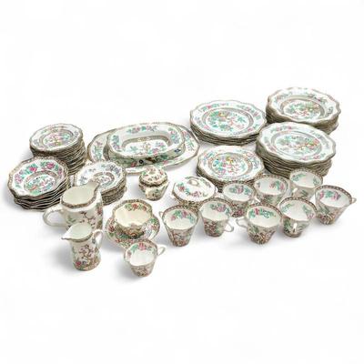 Coalport Indian Tree 77-Piece Tableware Set, 1801-1939