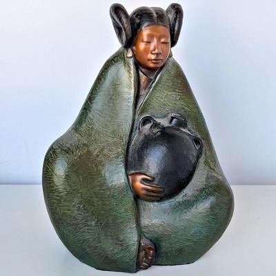 After Martha Pettigrew Bronze Water Song Sculpture