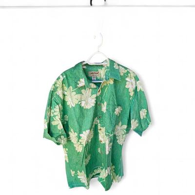 Sale Photo Thumbnail #68: Cooke Street Honolulu Green Floral XXL Cotton Shirt