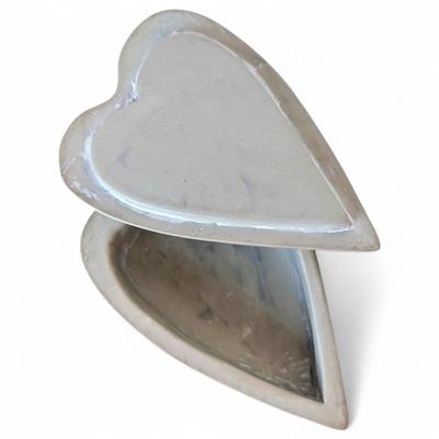 Sale Photo Thumbnail #138: Heart-Shaped Beige Ceramic Lidded Box